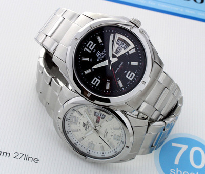 卡西歐男士簡約商務(wù)鋼帶防水男表EF-129D 經(jīng)典設(shè)計與實用功能的完美融合